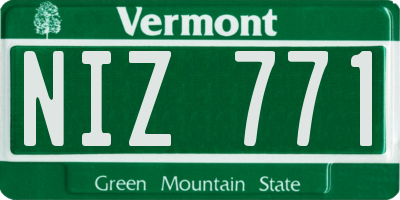 VT license plate NIZ771