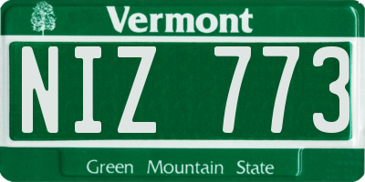 VT license plate NIZ773