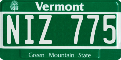 VT license plate NIZ775