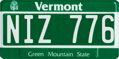 VT license plate NIZ776