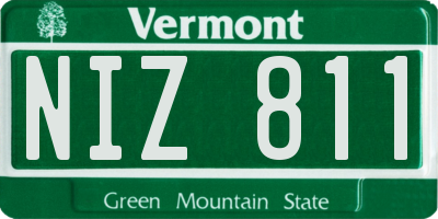 VT license plate NIZ811