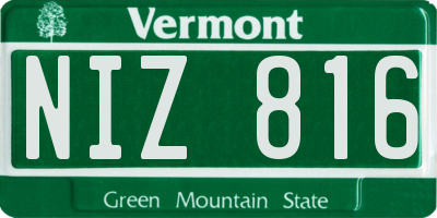 VT license plate NIZ816