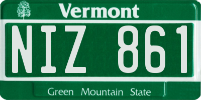 VT license plate NIZ861