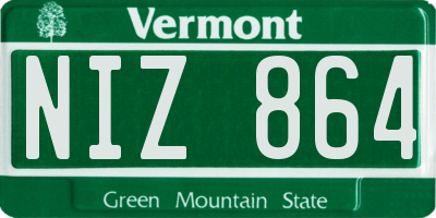 VT license plate NIZ864