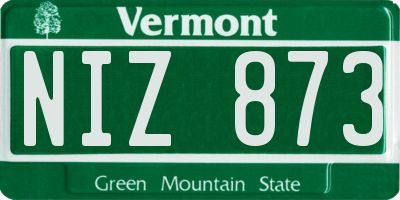 VT license plate NIZ873