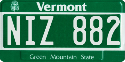 VT license plate NIZ882