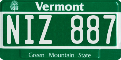 VT license plate NIZ887
