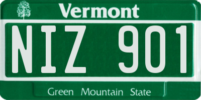 VT license plate NIZ901