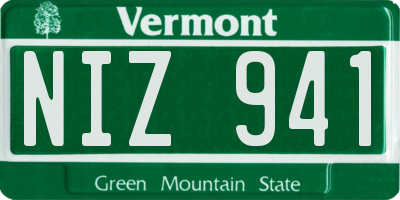 VT license plate NIZ941