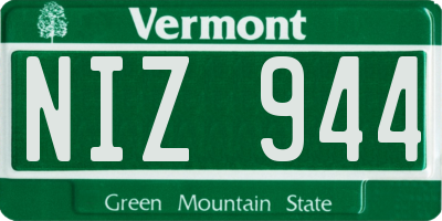 VT license plate NIZ944