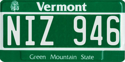 VT license plate NIZ946