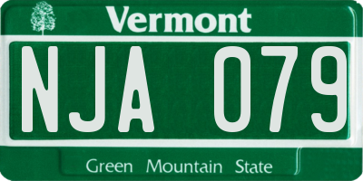 VT license plate NJA079
