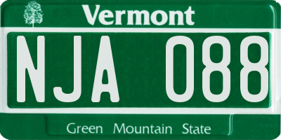 VT license plate NJA088