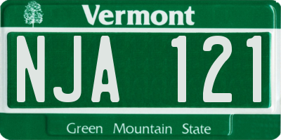 VT license plate NJA121