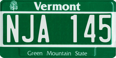 VT license plate NJA145