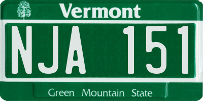 VT license plate NJA151