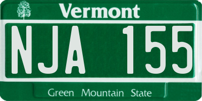 VT license plate NJA155