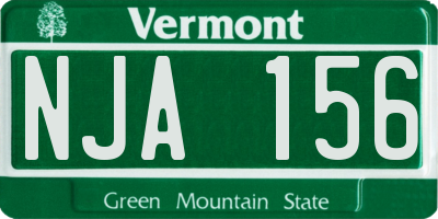 VT license plate NJA156