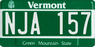 VT license plate NJA157