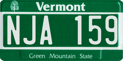VT license plate NJA159