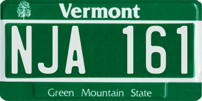 VT license plate NJA161