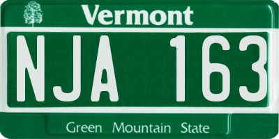 VT license plate NJA163