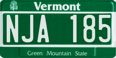 VT license plate NJA185