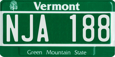 VT license plate NJA188