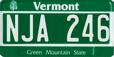 VT license plate NJA246