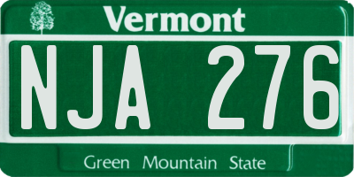 VT license plate NJA276