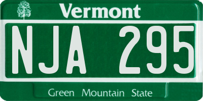 VT license plate NJA295