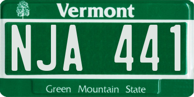 VT license plate NJA441