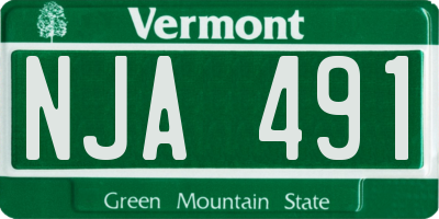 VT license plate NJA491