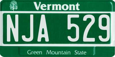 VT license plate NJA529