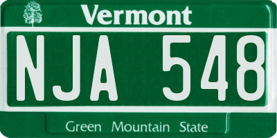 VT license plate NJA548