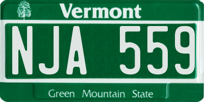 VT license plate NJA559