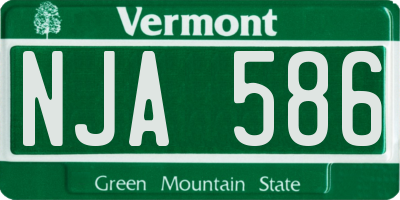 VT license plate NJA586