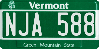 VT license plate NJA588