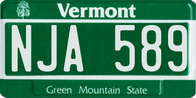 VT license plate NJA589