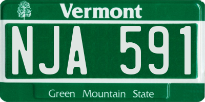 VT license plate NJA591