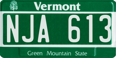 VT license plate NJA613