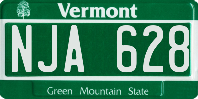 VT license plate NJA628