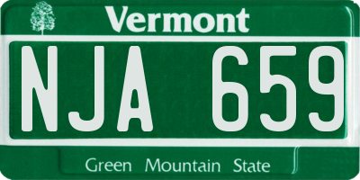 VT license plate NJA659