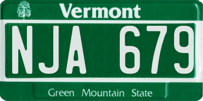 VT license plate NJA679