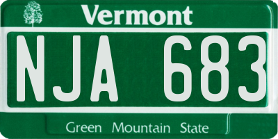 VT license plate NJA683