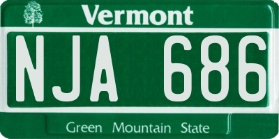 VT license plate NJA686