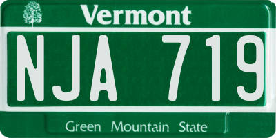 VT license plate NJA719