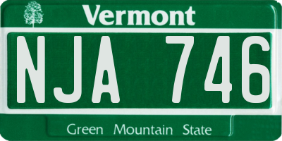 VT license plate NJA746