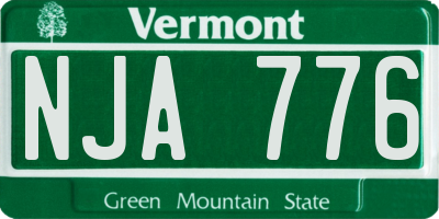 VT license plate NJA776