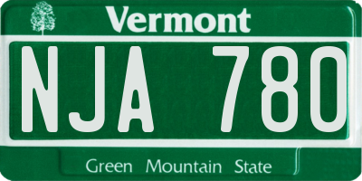 VT license plate NJA780